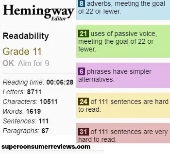 Hemingway App Review 1/11/23