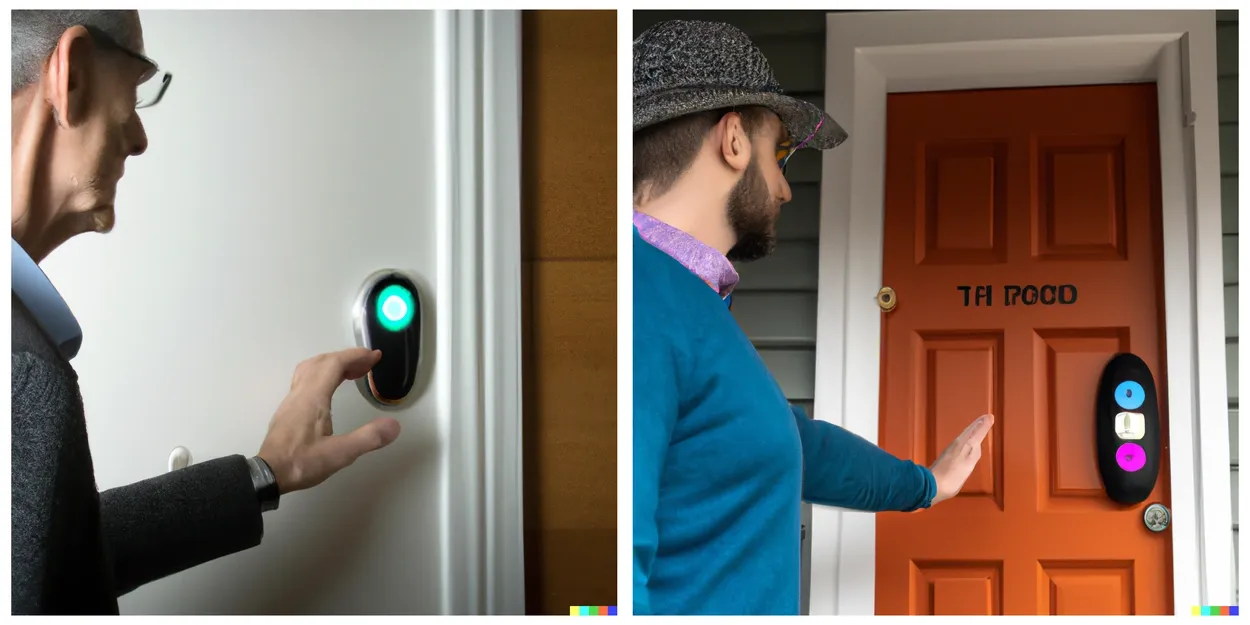 Two Smart Doorbell Images By DALL-E