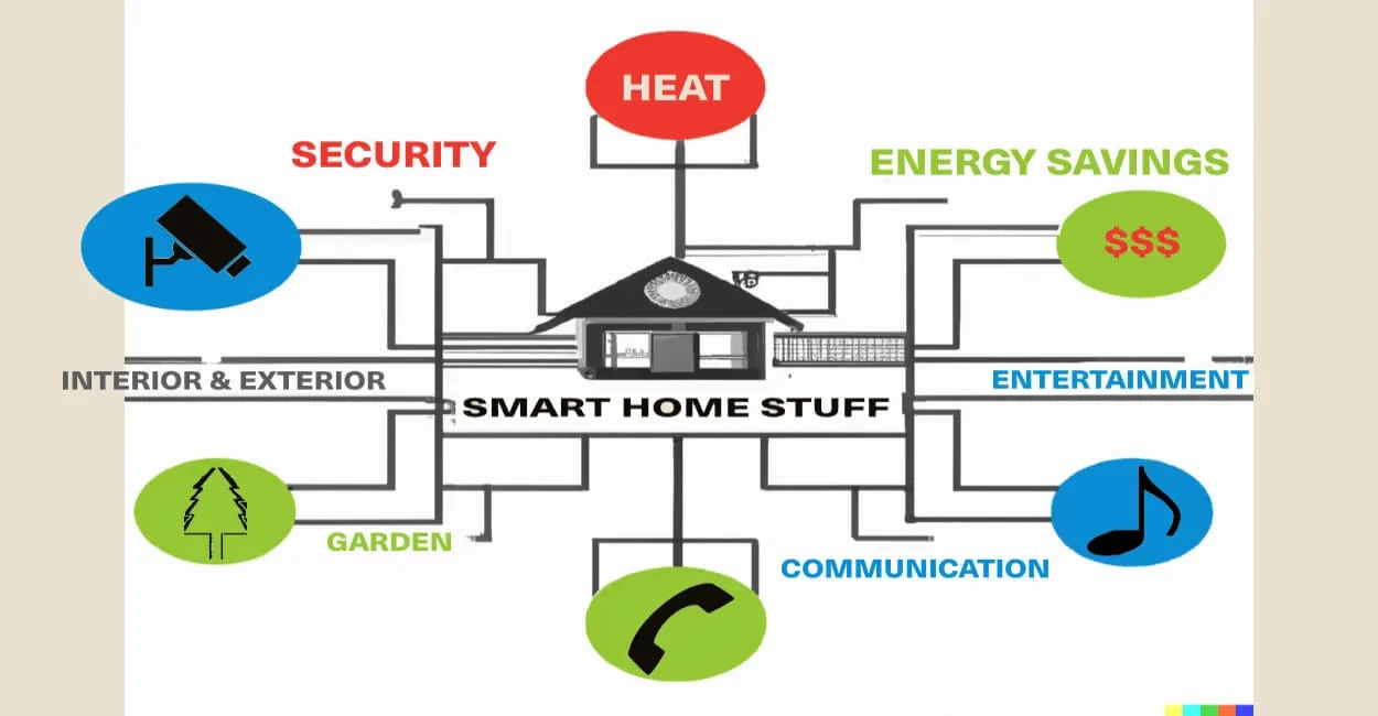 Smart Home Areas Incude Communication, Security, and Entertainment