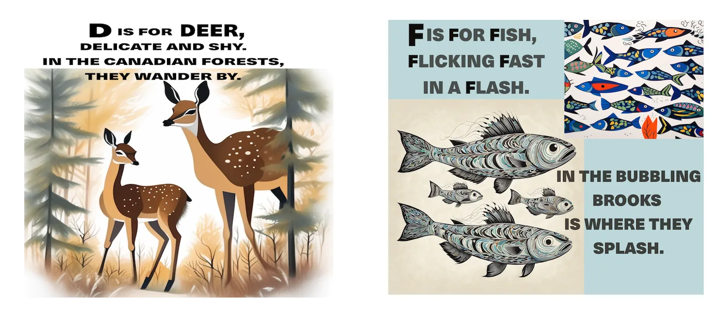 Read Deer Fishes Pages From A Kid Book